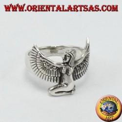 Silber Ring Isis die geflügelte Göttin