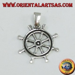 Pendentif en argent, gouvernail