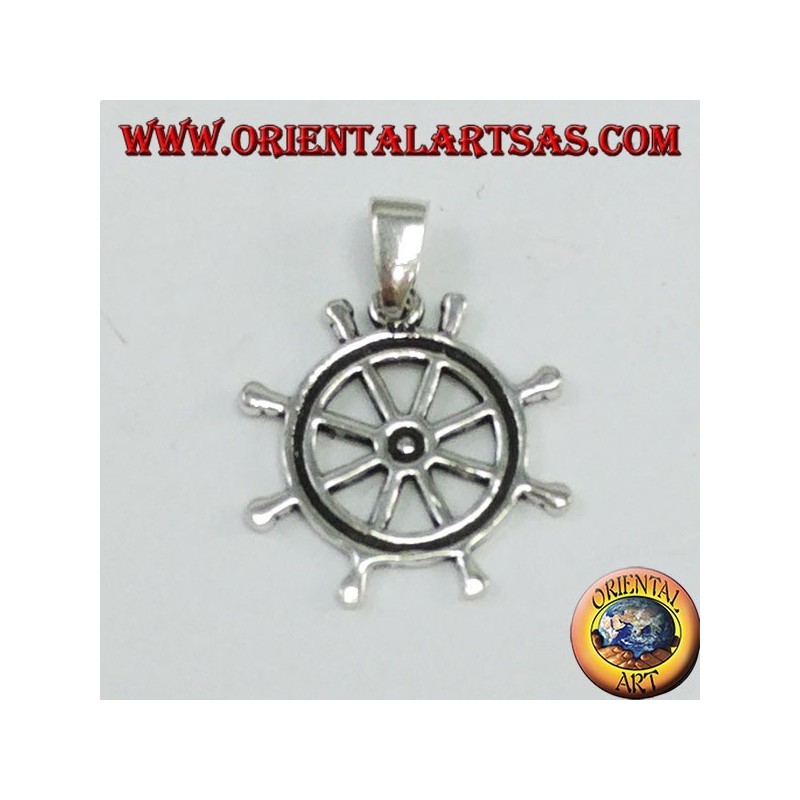 Pendentif en argent, gouvernail