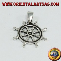 Pendentif en argent, gouvernail