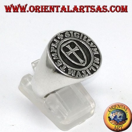 Anello in argento, sigillo dei Templari