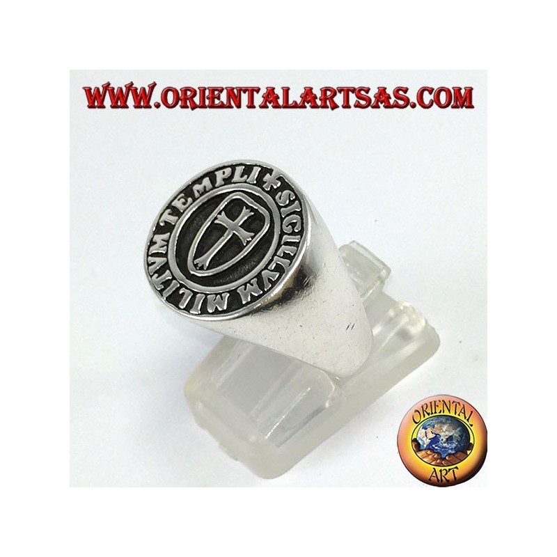 Anillo de plata, sello templario