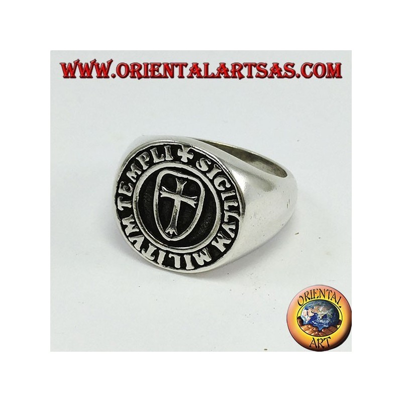 Silver ring, Templar seal
