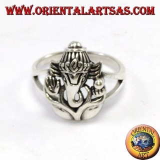 Silver ring with Ganesha or Ganesh