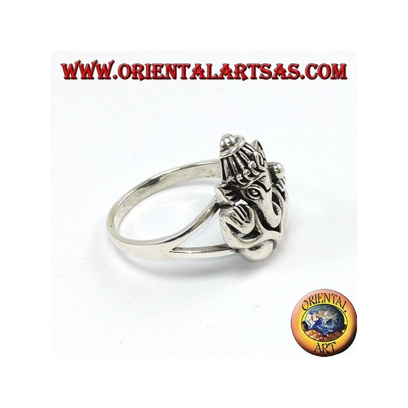 Silver ring with Ganesha or Ganesh
