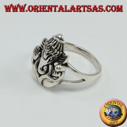 Bague en argent avec Ganesha ou Ganesh