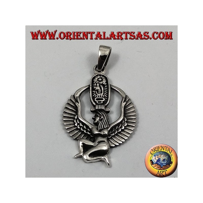 Silver Pendant, Isis Dea of maternity fertility and magic