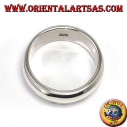 Anti-stress swivel silver ring , rounded