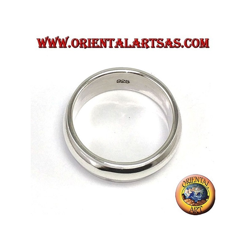 Bague en argent réversible avec anti-stress, bouton simple