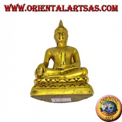 Bouddha Bhumisparsa résine hauteur cm. 11
