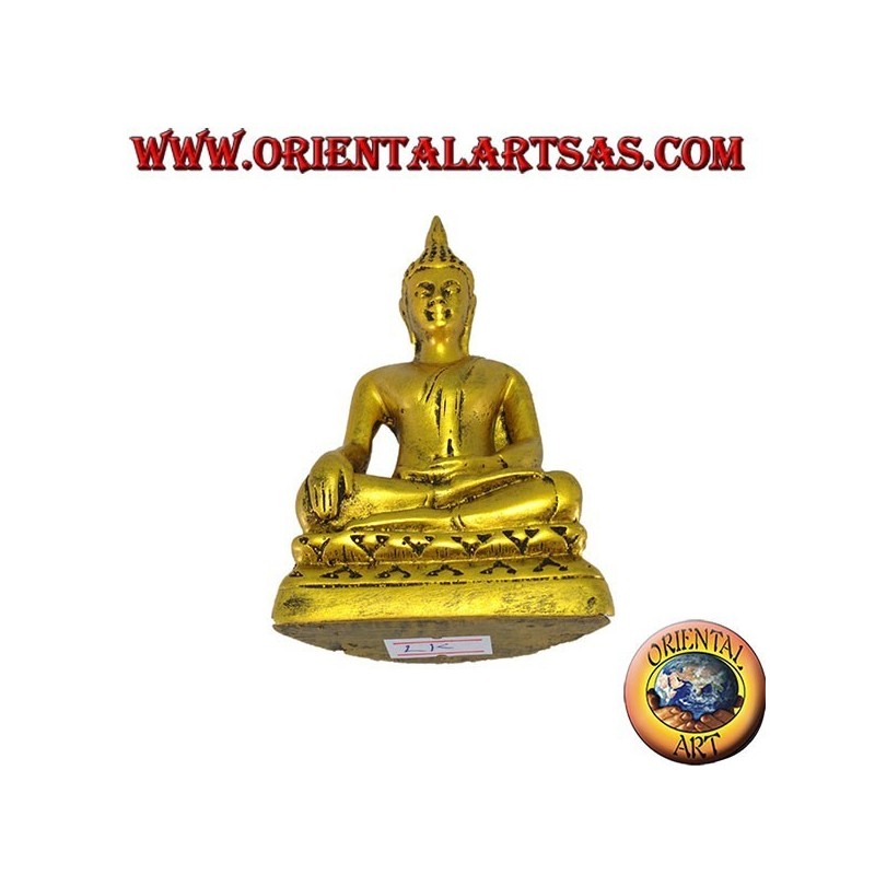 Bouddha Bhumisparsa résine hauteur cm. 11