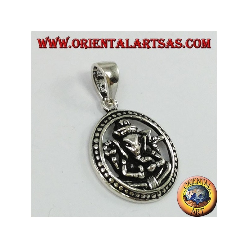 Colgante de plata, Ganesha en la rueda del karma