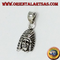 Silber Anhänger, Native Indian Head (klein)