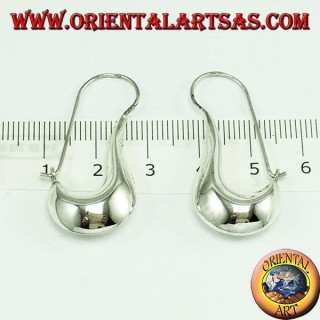 boucles d'oreilles en argent, larme de croissant
