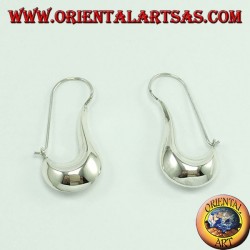 pendientes de plata, lágrima creciente