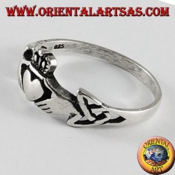 Anillo de plata Claddagh Símbolo celta con nudo tyrone