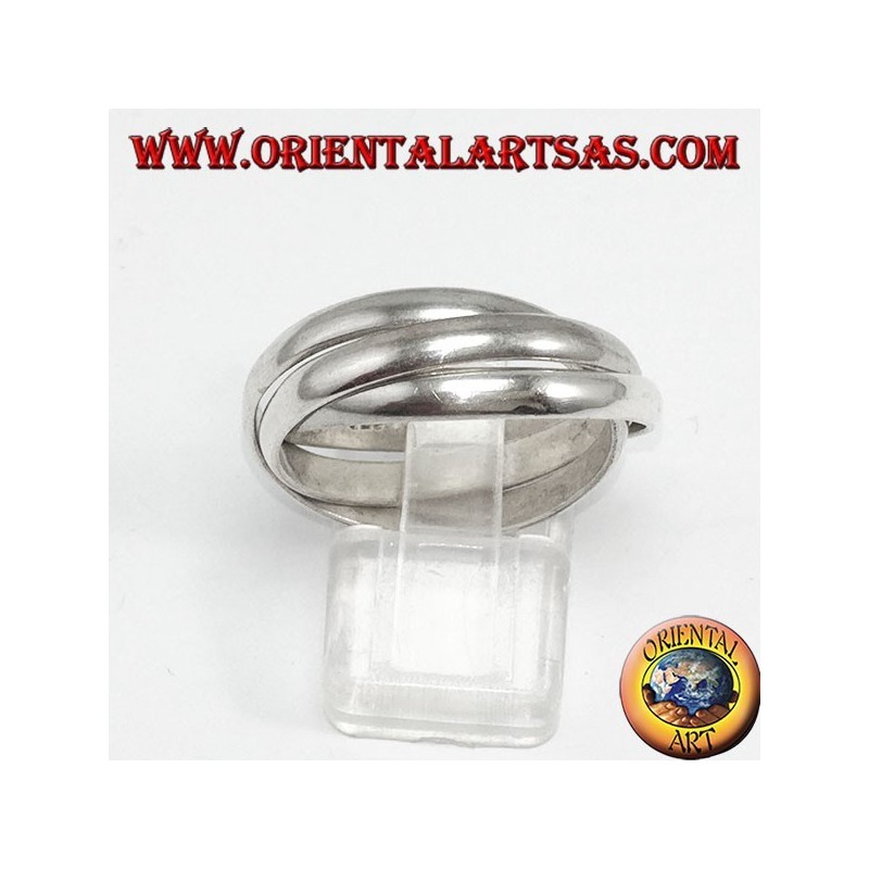 silberner Ring, 3 für 3mm (Cartier-Modell)