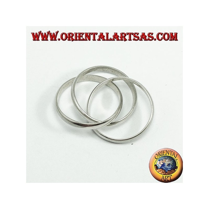 silver loop ring, 3 for 3mm (Cartier model)