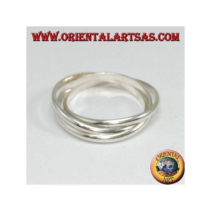 silver loop ring, 3 for 2mm (Cartier model)