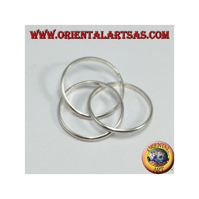silver loop ring, 3 for 2mm (Cartier model)