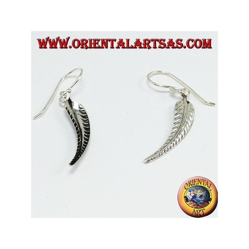Silver Earring, Feather