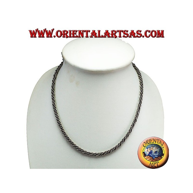 Collana  in argento, torcione cm 45