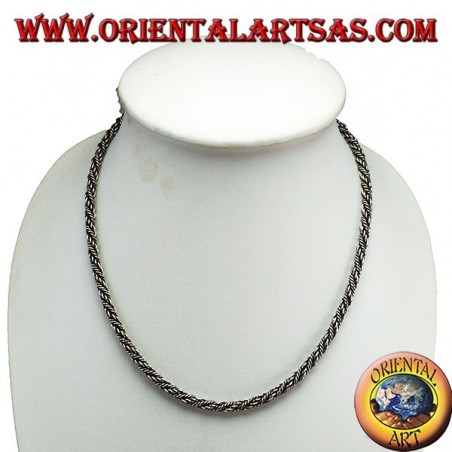 Collana  in argento, torcione cm 45