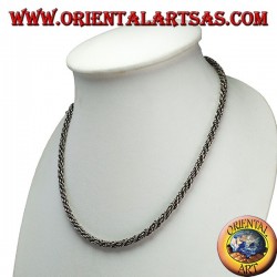 Collier en argent, torse cm 45