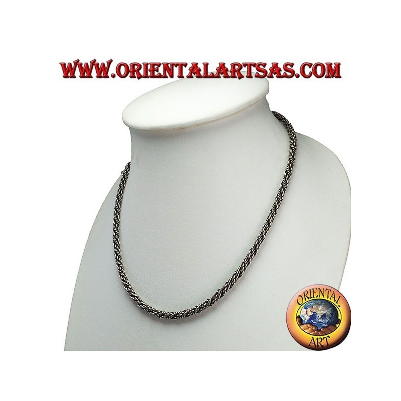 Collar en plata, torso cm 45