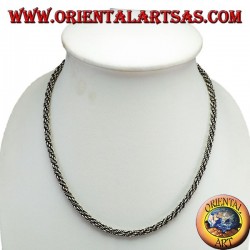Collier en argent, torse cm 45