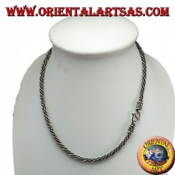 Necklace in silver, torso cm 45