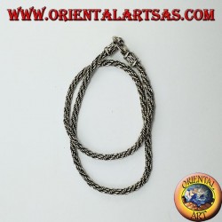 Collier en argent, torse cm 45