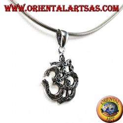Pendentif en argent 925 (martelé), OM Syllable Sacred