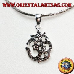 Pendentif en argent 925 (martelé), OM Syllable Sacred