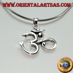 Pendentif en Argent 925, OM Oṁ Óm et Aum Syllable Sacred