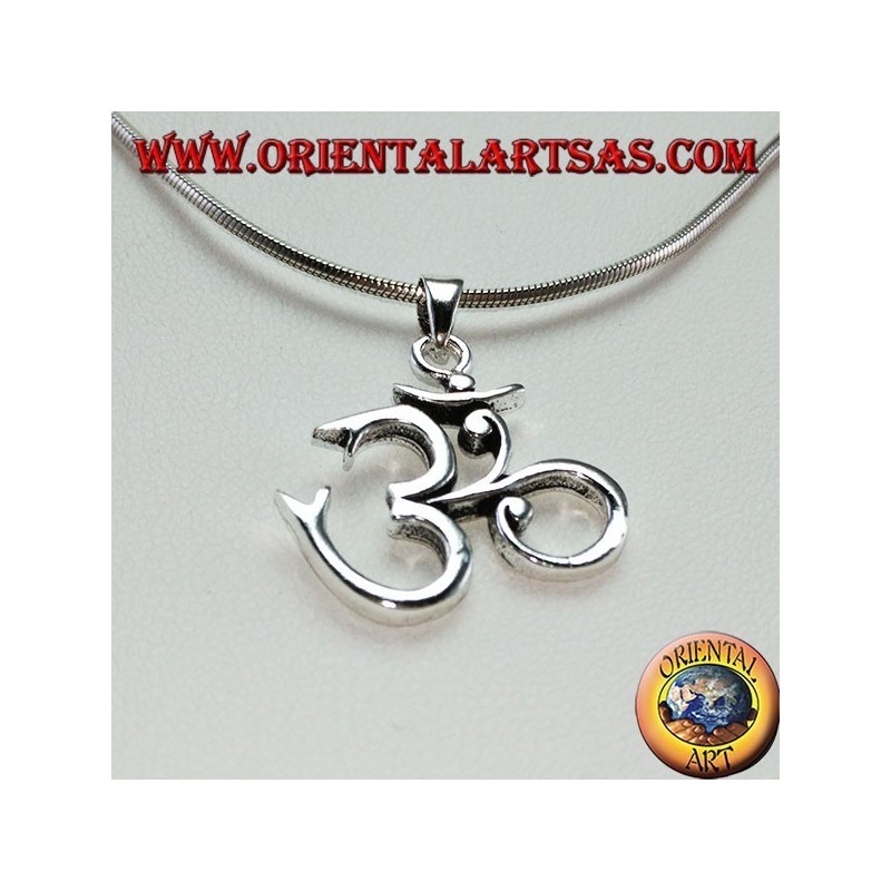 925 Silber Anhänger, OM Oṁ Óm und Aum Silbe Sacred