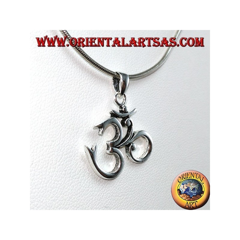 Colgante de plata 925, OM Oṁ Óm y Aum Syllable Sacred
