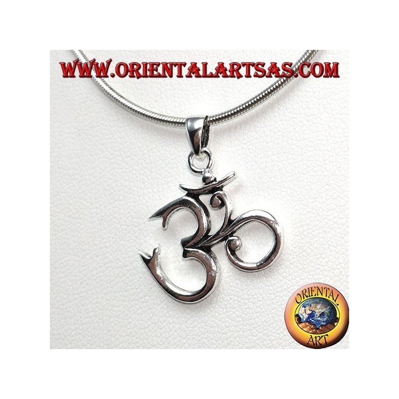 925 Silber Anhänger, OM Oṁ Óm und Aum Silbe Sacred