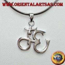 Pendentif en Argent 925, OM Oṁ Óm et Aum Syllable Sacred