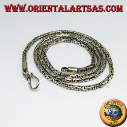 Silver Necklace, BOROBUDUR cm 55