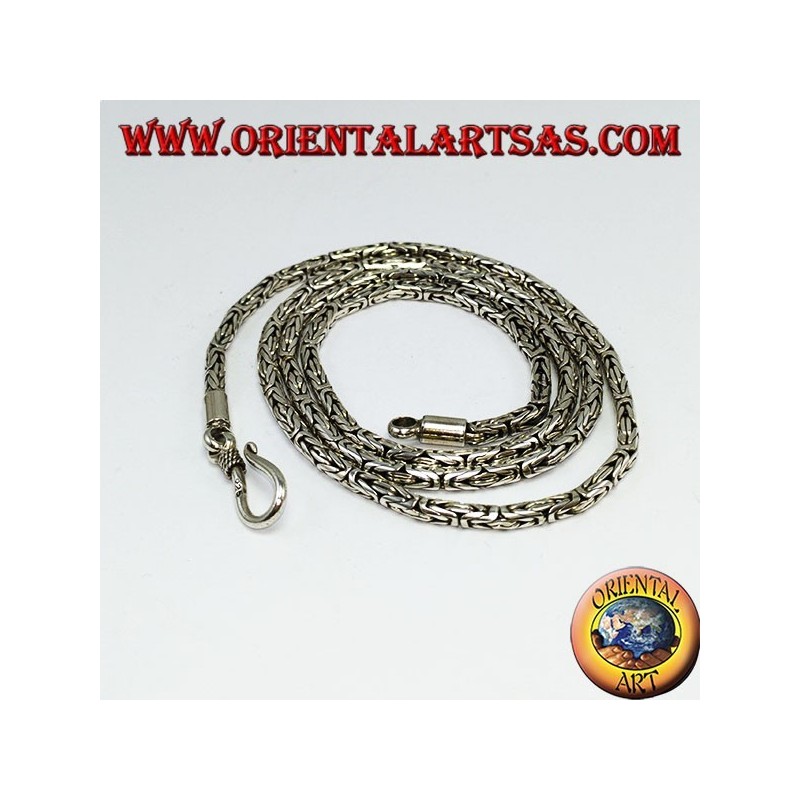 Silver Necklace, BOROBUDUR cm 55