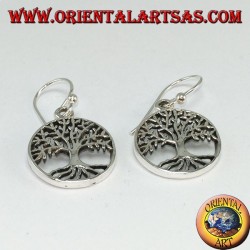 Pendientes de árbol de plata del árbol celta