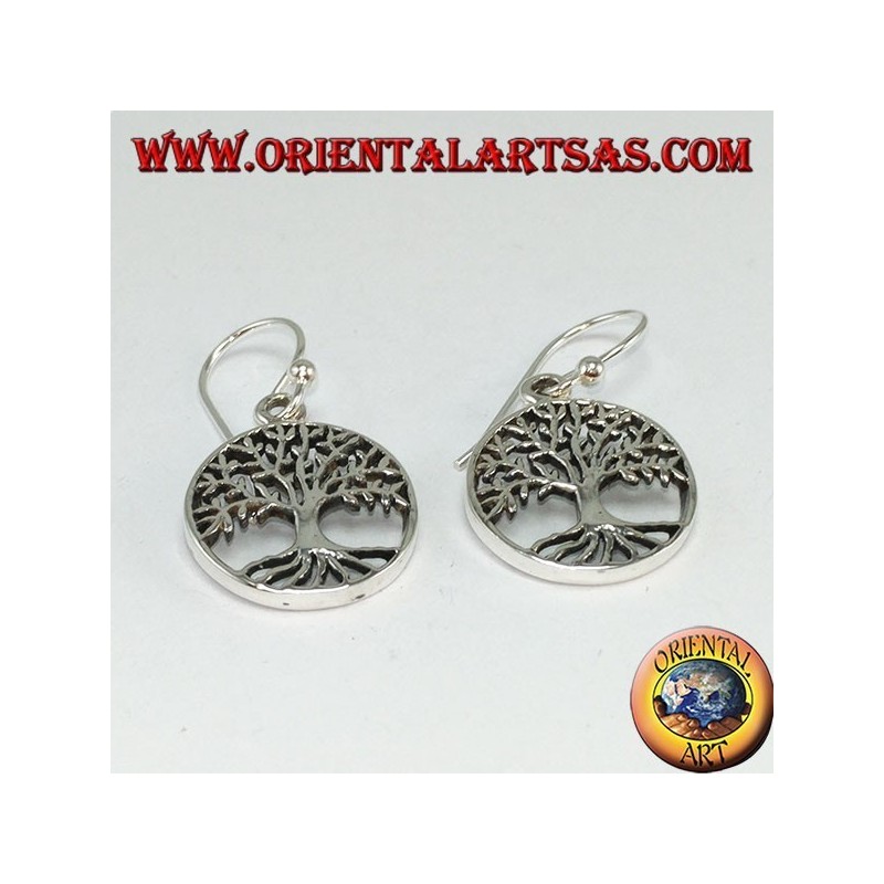 Boucles d'oreilles arbre celtique argent
