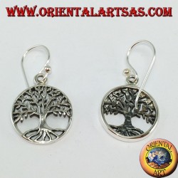 Boucles d'oreilles arbre celtique argent