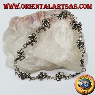 Bracelet en argent dinosaure