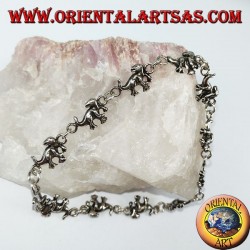 Pulsera de plata de dinosaurio