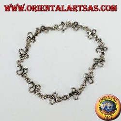 Pulsera de plata con 12 cobra