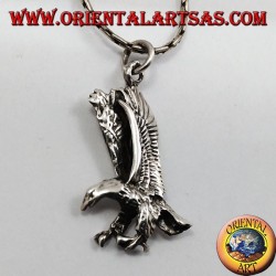 Aigle avec des ailes combiné pendentif en argent
