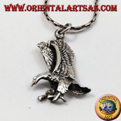 Aigle avec des ailes combiné pendentif en argent