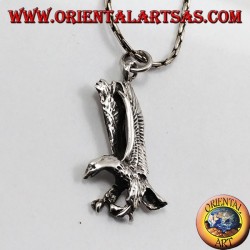 Águila con alas combinado colgante de plata